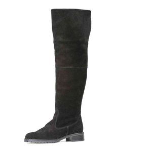 Genuine Suede Made in Finland Brown Knee High Tall Boots size 8 1/2